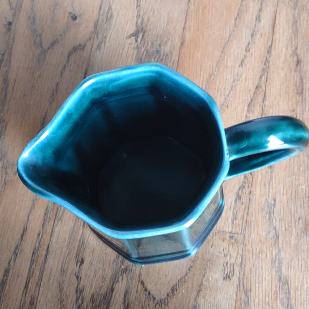 Vintage Pfaltzgraff Heritage Williamsburg Blue Green Cream and Sugar Set - Picture 3 of 8